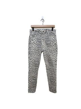 Pistola Aline High Rise Ankle Skinny Cheetah Print Jeans Sz 29